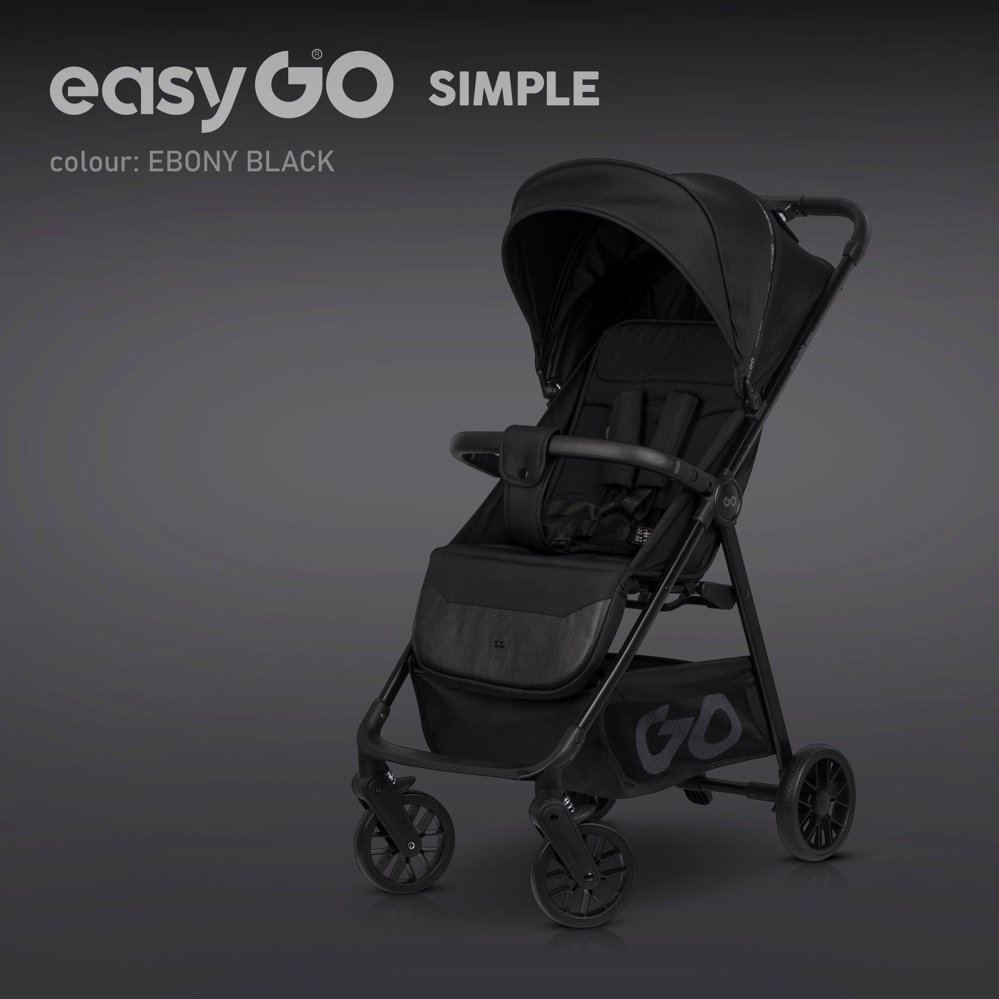 EasyGo Simple sport babakocsi – Ebony Black