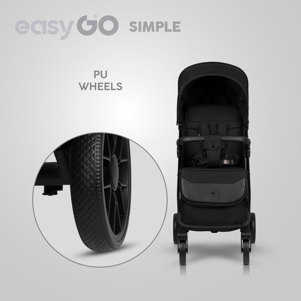 EasyGo Simple sport babakocsi – Ebony Black