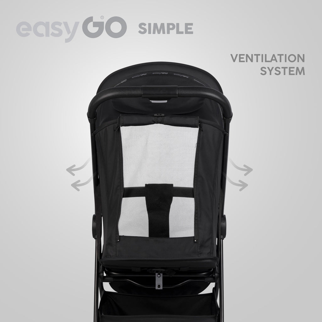 EasyGo Simple sport babakocsi – Ebony Black