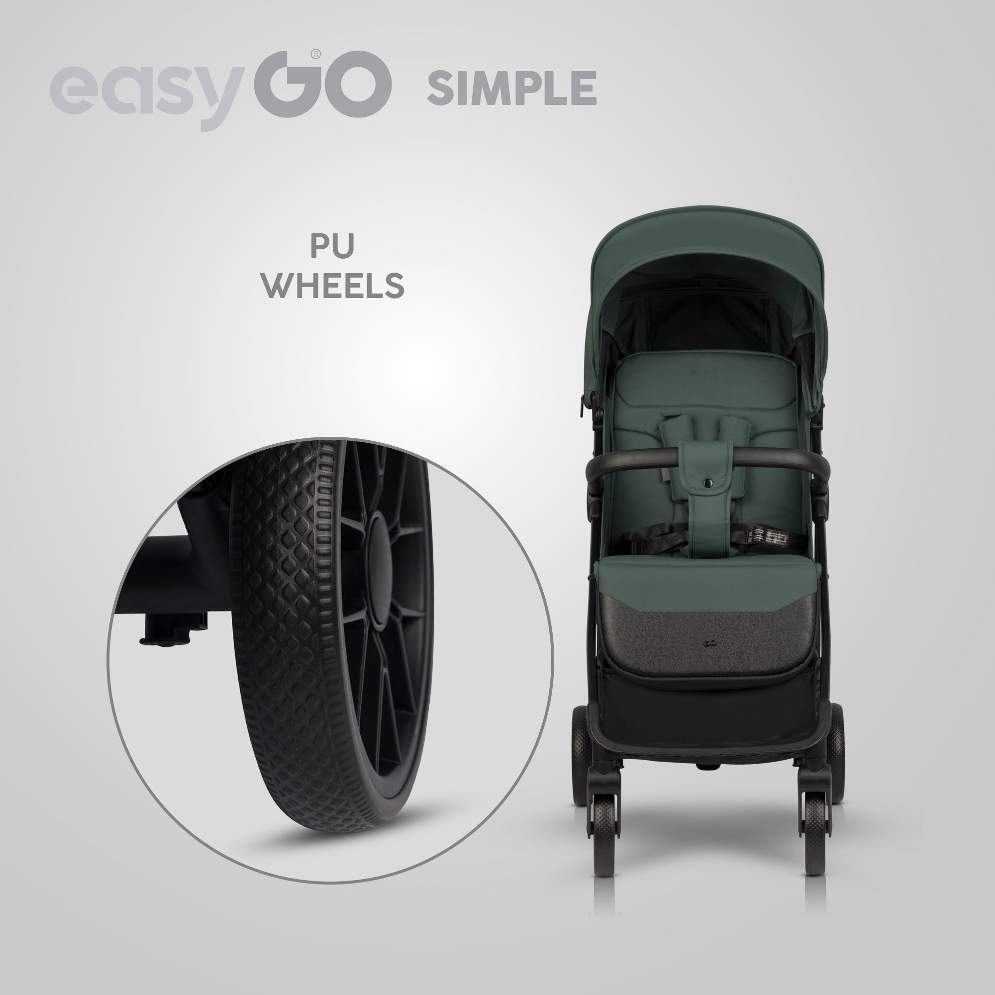 EasyGo Simple sport babakocsi – Sage Green