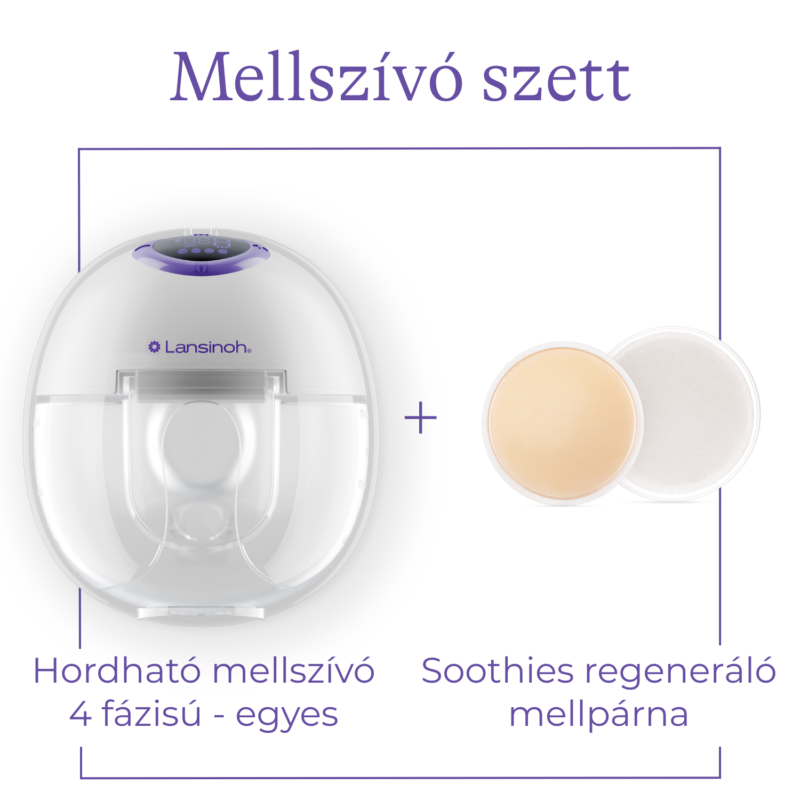 Lansinoh hordható mellszívó - 4 fázisú, egyes + Lansinoh anyatejtároló zacskó 25 db szett