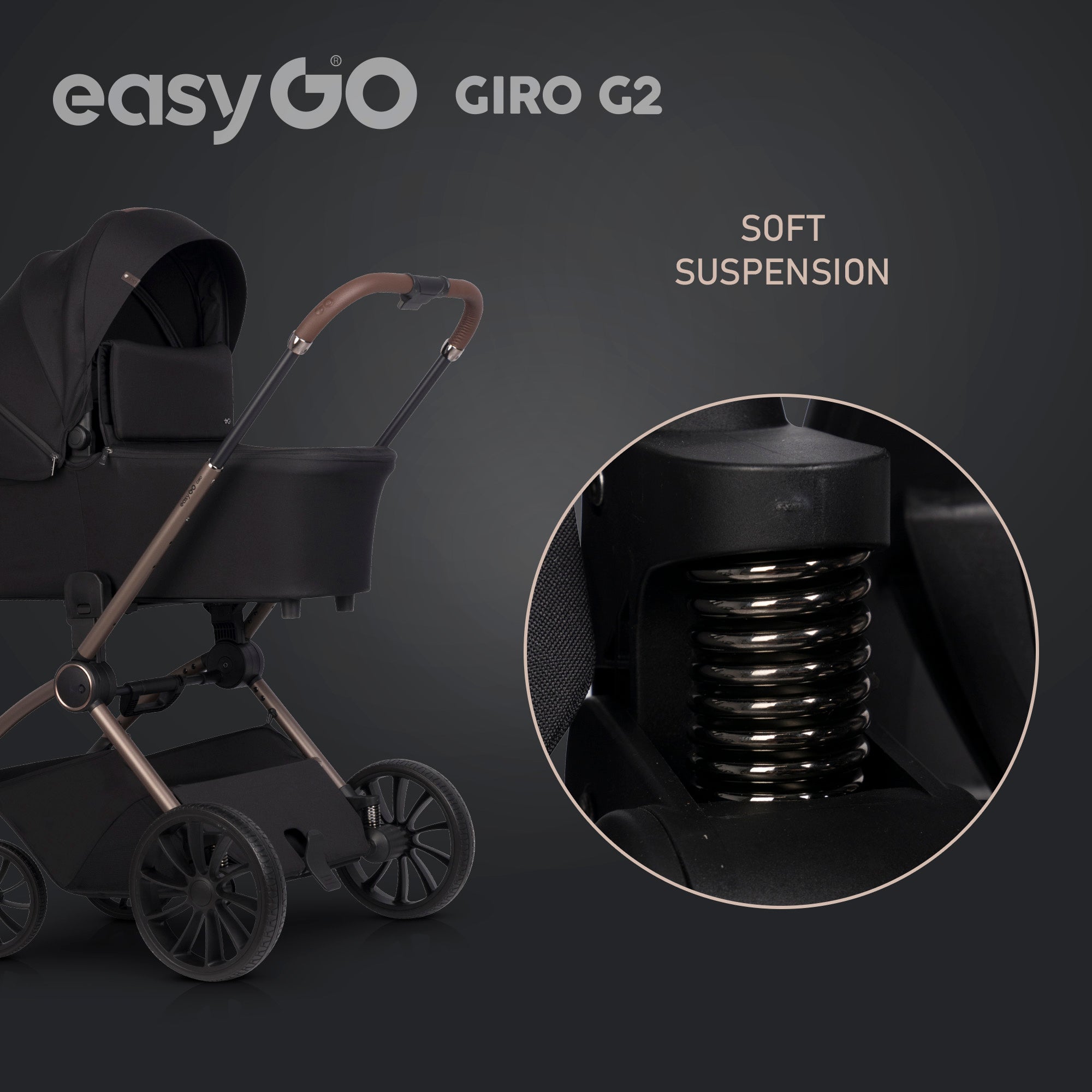 EasyGo Giro G2 2in1 babakocsi - Coal