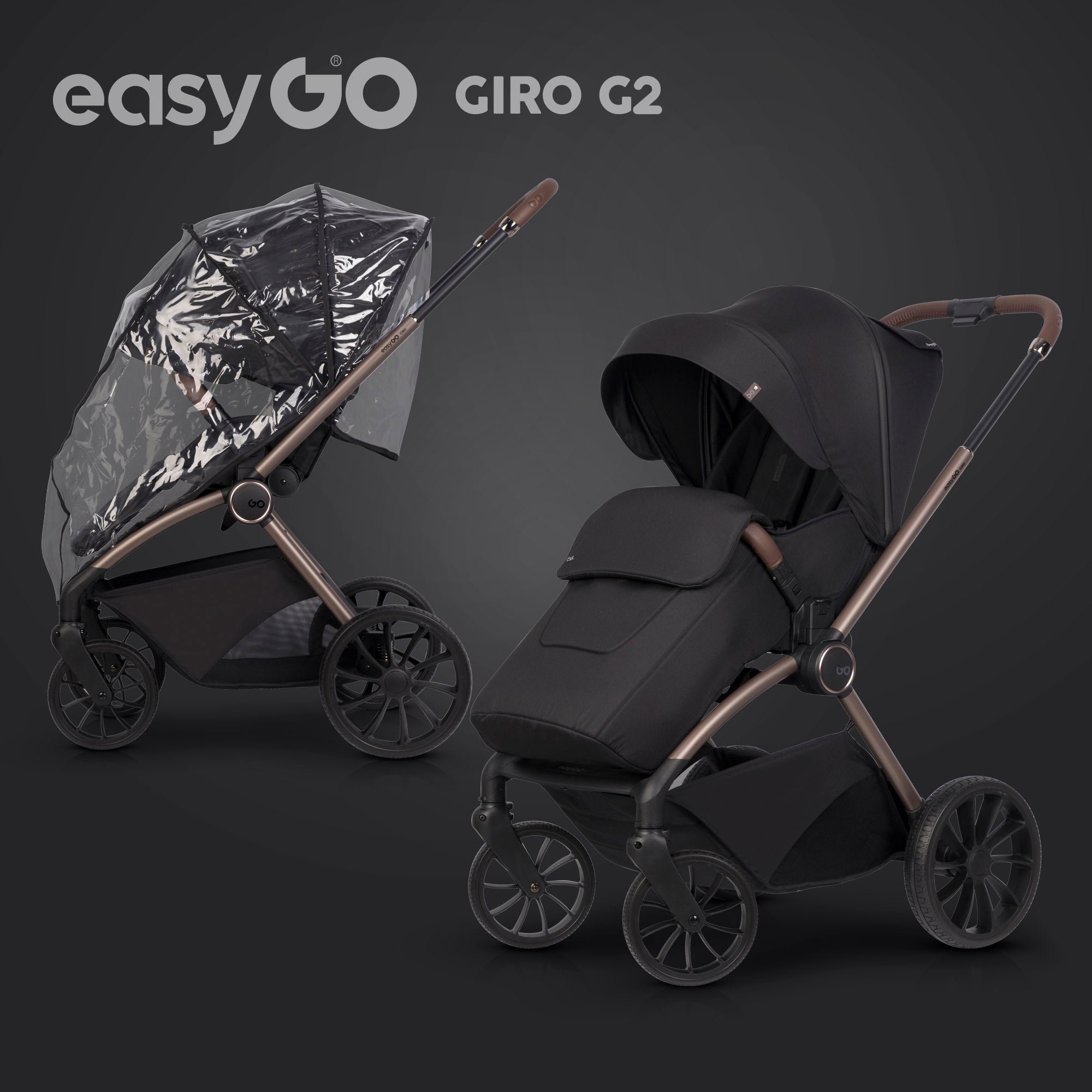 EasyGo Giro G2 2in1 babakocsi - Coal