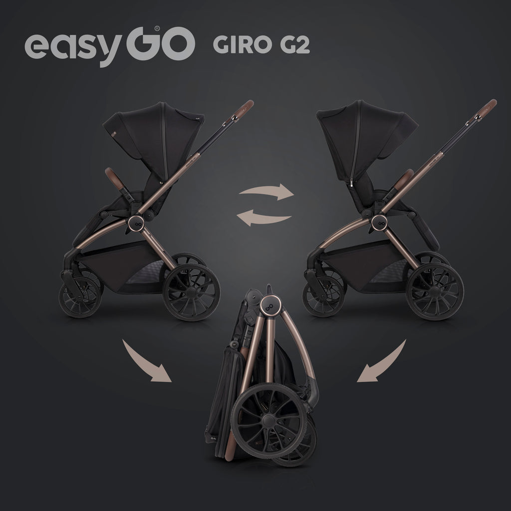 EasyGo Giro G2 2in1 babakocsi - Coal
