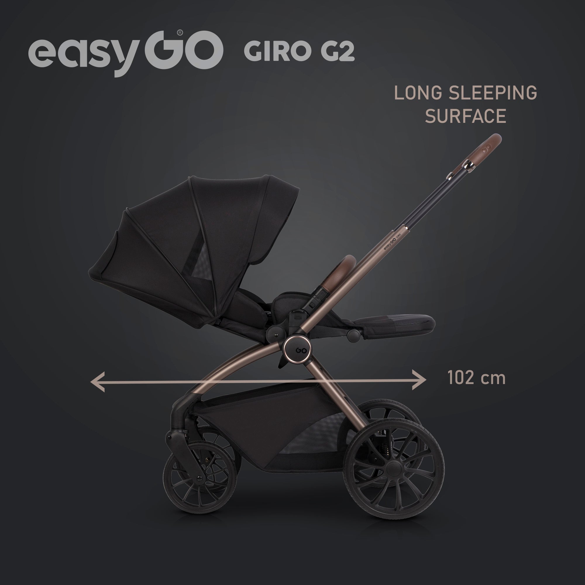 EasyGo Giro G2 2in1 babakocsi - Coal