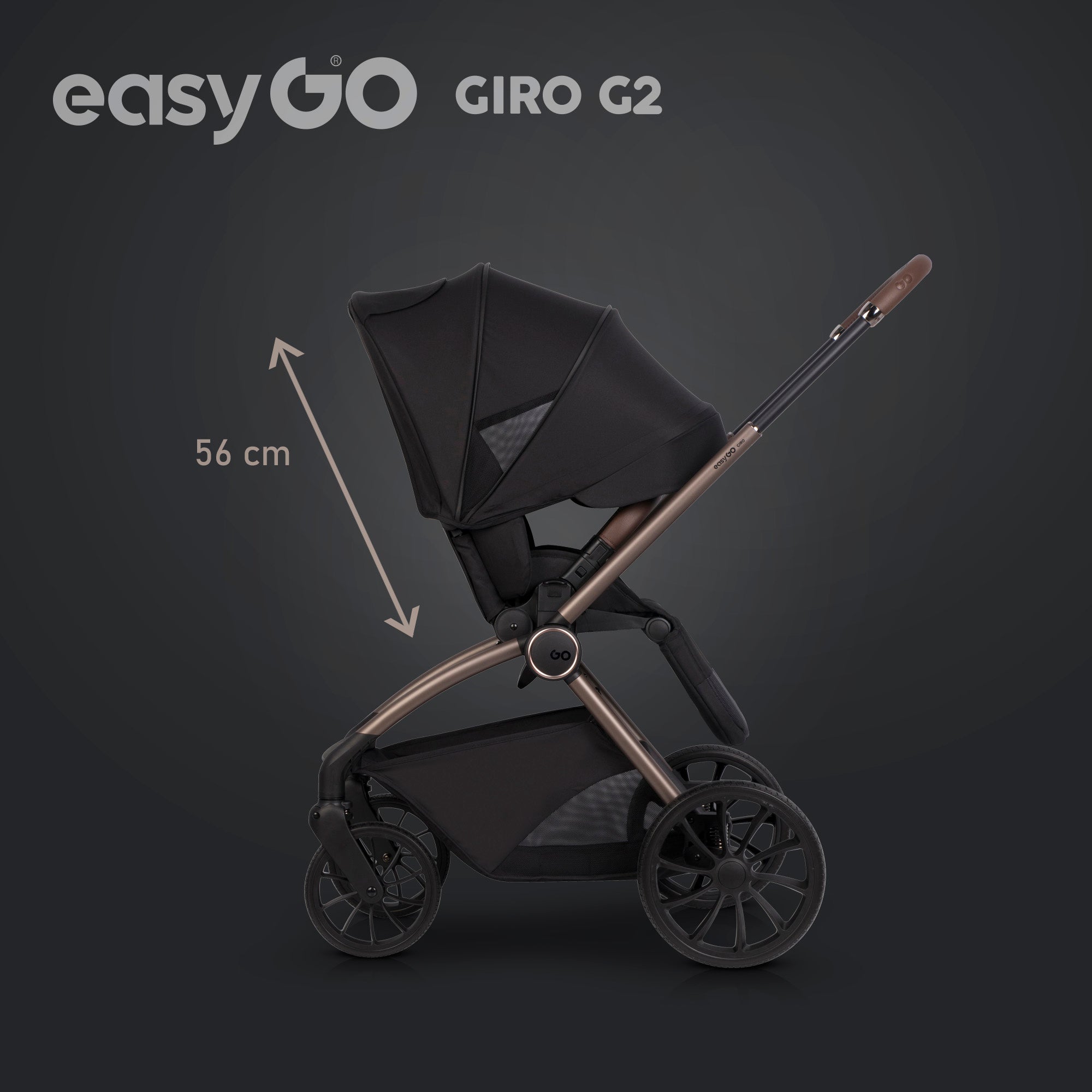 EasyGo Giro G2 2in1 babakocsi - Coal