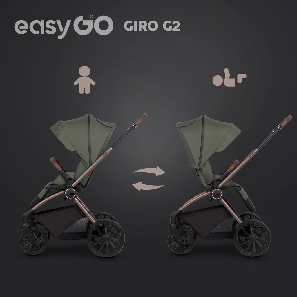 EasyGo Giro G2 2in1 babakocsi – Khaki