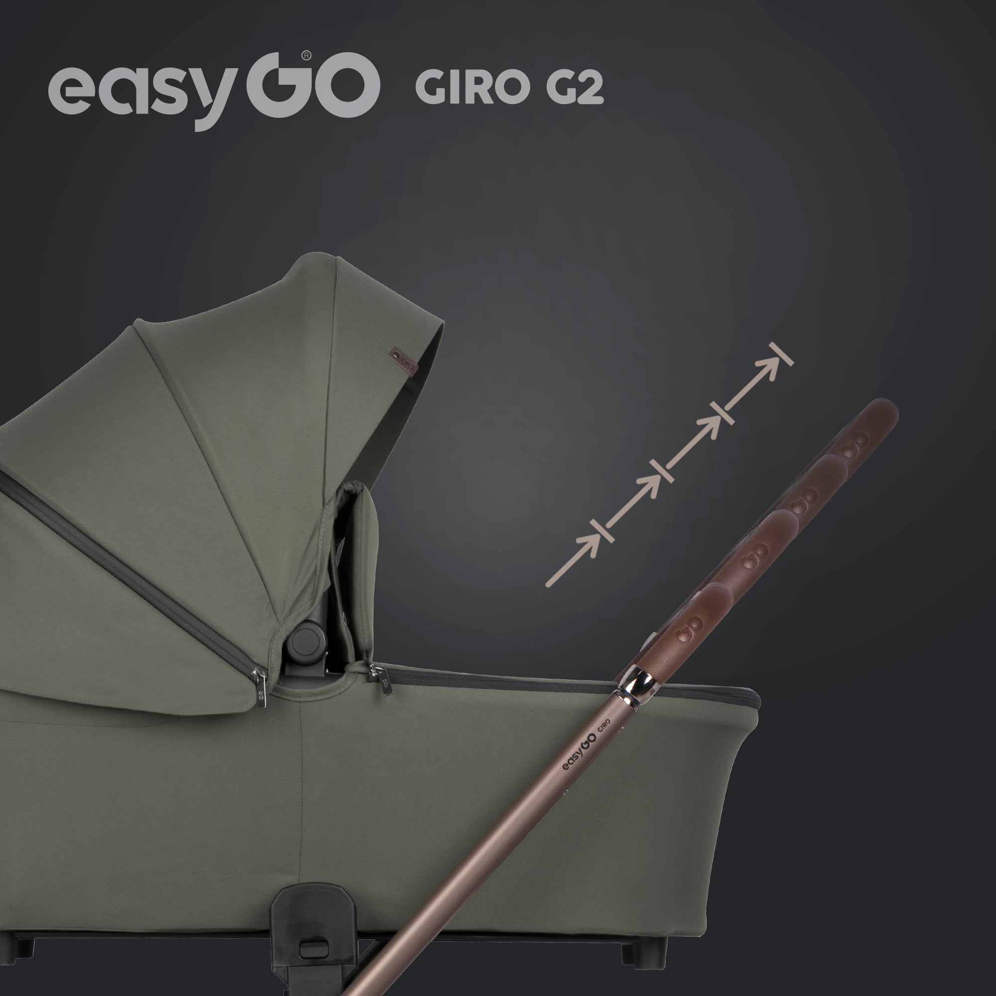 EasyGo Giro G2 2in1 babakocsi – Khaki