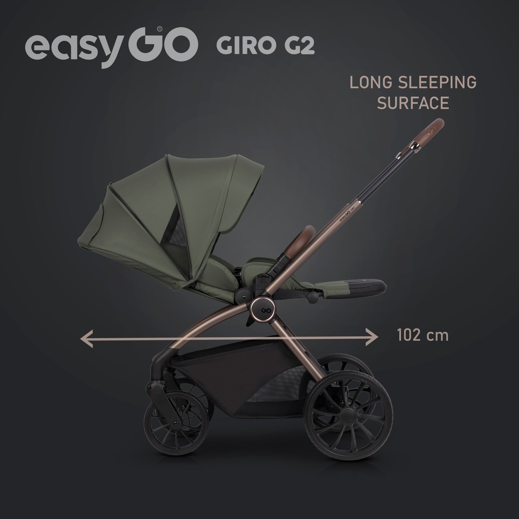 EasyGo Giro G2 2in1 babakocsi – Khaki
