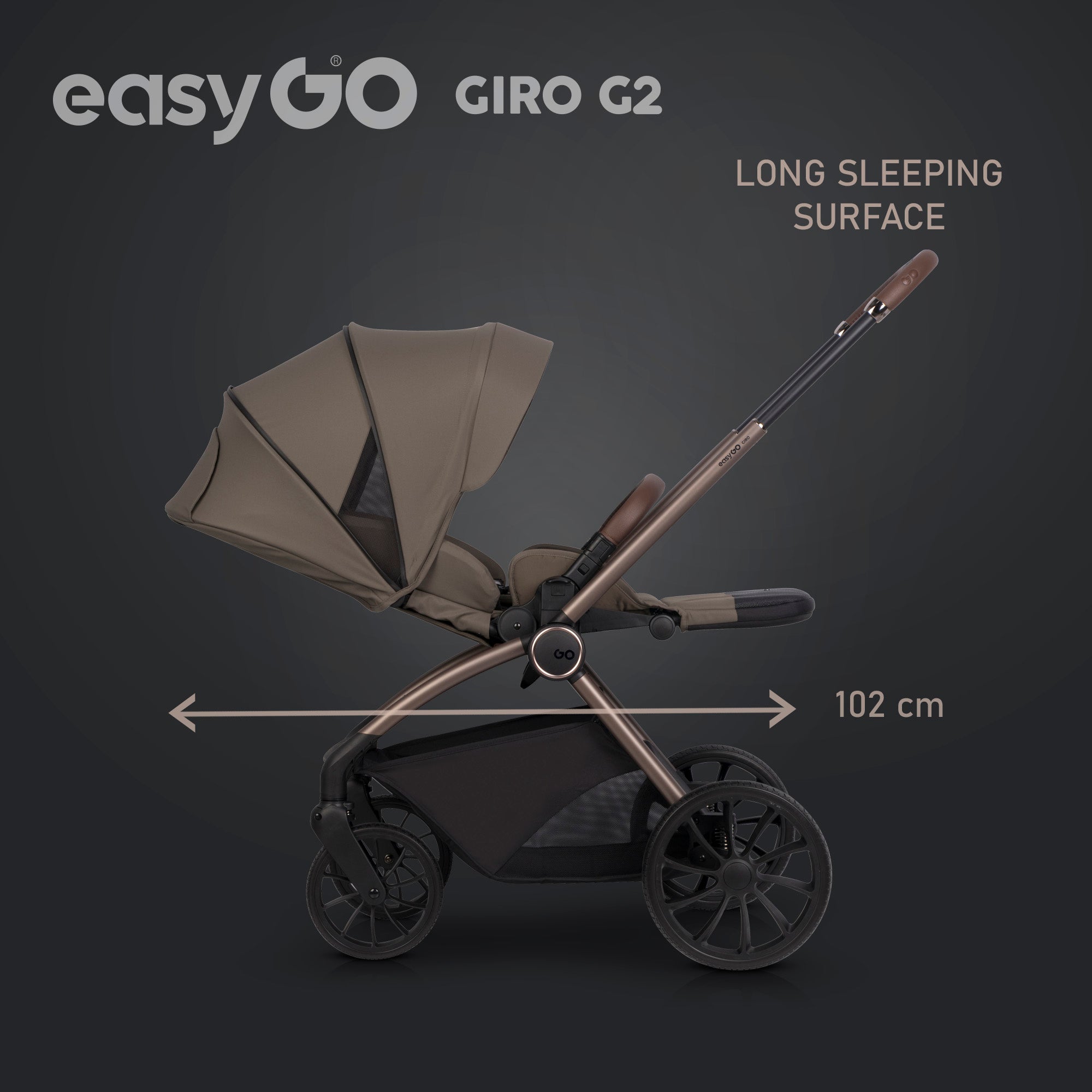 EasyGo Giro G2 sport babakocsi – Mokka