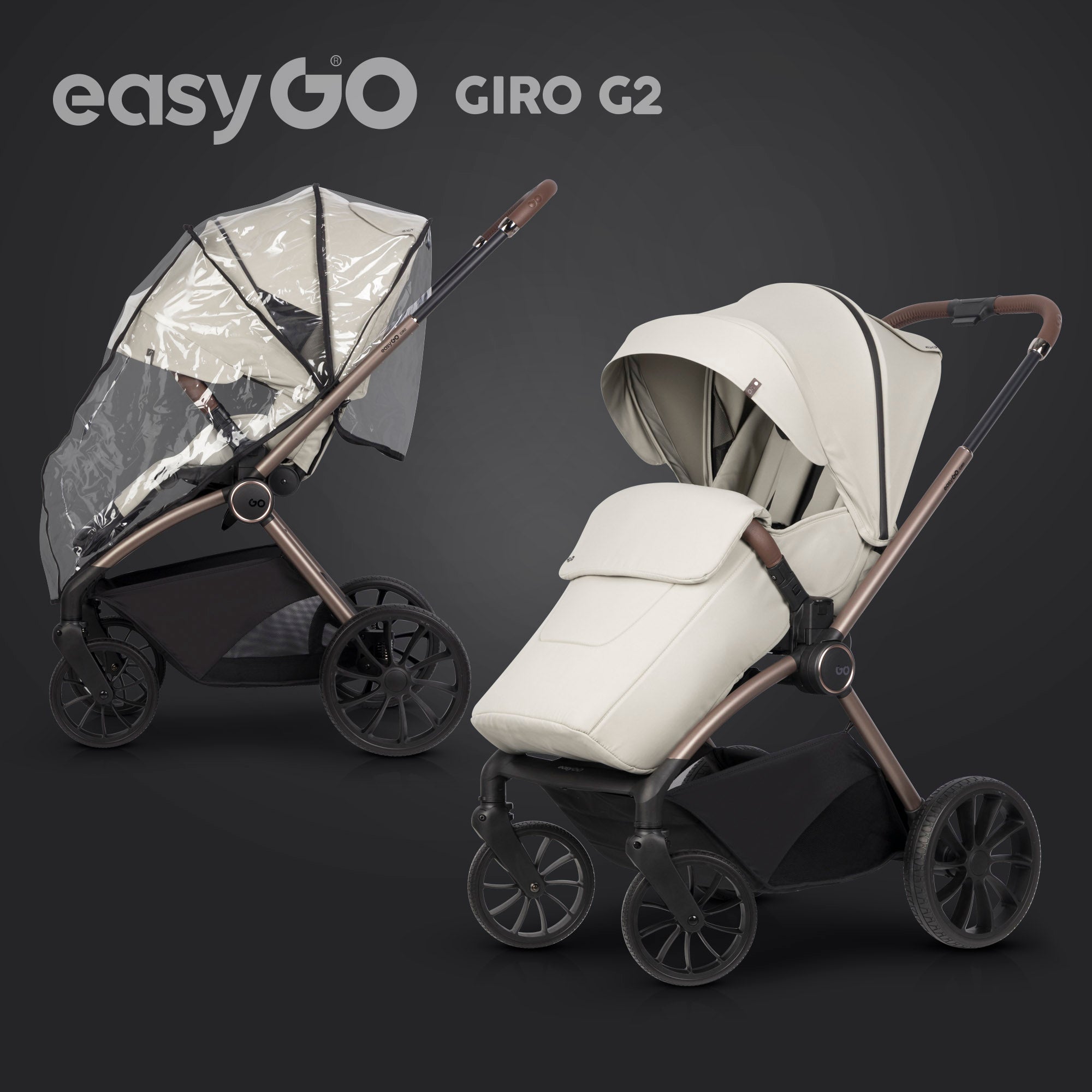 EasyGo Giro G2 2in1 babakocsi - Sand