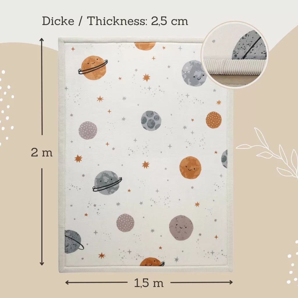 Hakuna matte memóriahabos puha gyerekszőnyeg 150x200 cm - Bolygók