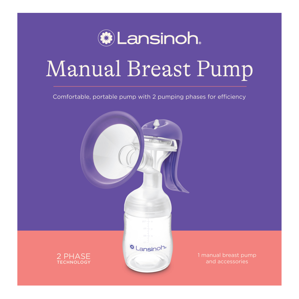 Lansinoh 2 fázisú kézi mellszívó + Lansinoh 160 ml-es cumisüveg szett