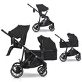 EasyGo Duoflex 2in1 babakocsi 1 üléssel és 1 mózeskosárral – Ebony Black