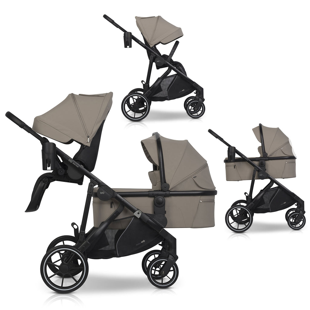 EasyGo Duoflex 2in1 babakocsi 1 üléssel és 1 mózeskosárral – Savana Beige