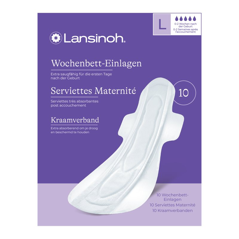 Lansinoh extra nedvszívó szülés utáni betét - O-2 hét - egyesével csomagolt, 10 db