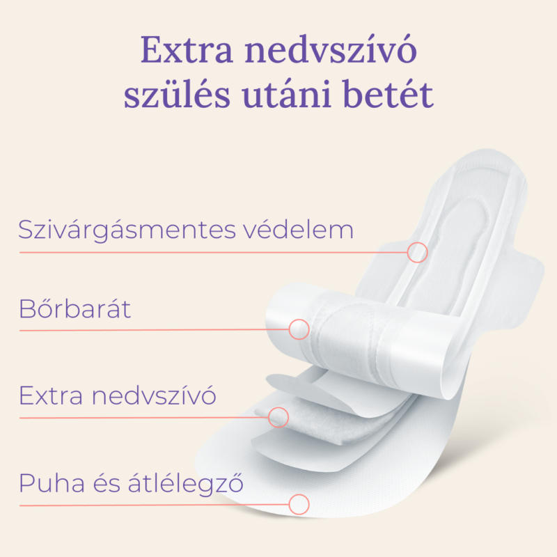 Lansinoh extra nedvszívó szülés utáni betét - O-2 hét - egyesével csomagolt, 10 db