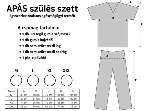 Apás szülési szett - "XL" méret