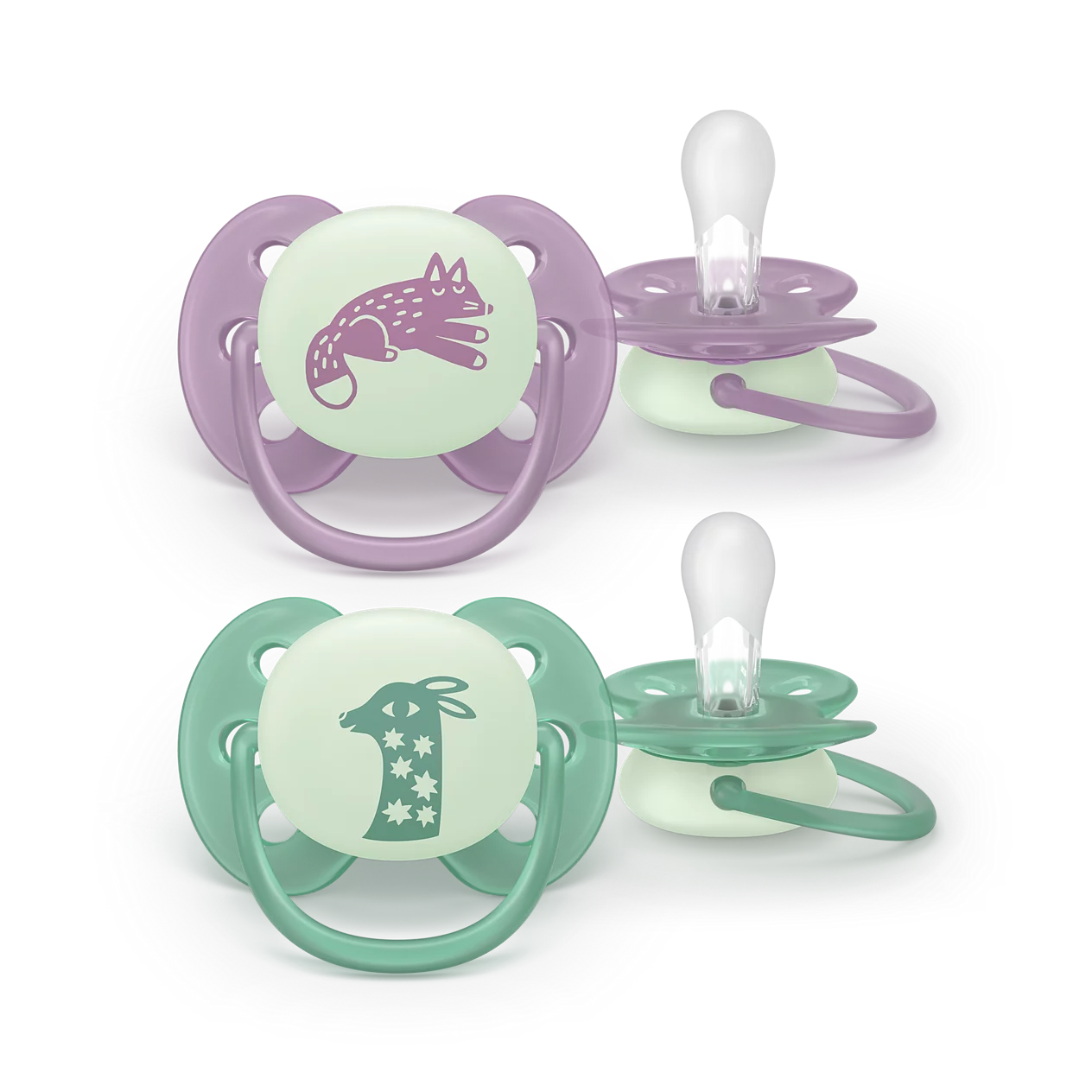 Philips Avent SCF094/04 Ultra Soft Nighttime cumi 6–18 hó – Róka és Zsiráf (2 db)