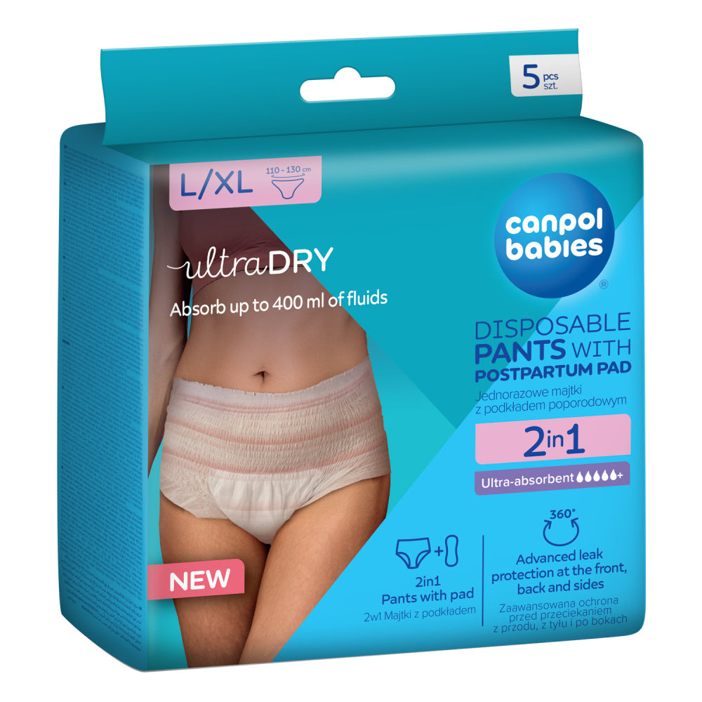 Canpol babies 2az1ben szülés utáni bugyipelenka L/XL 5db