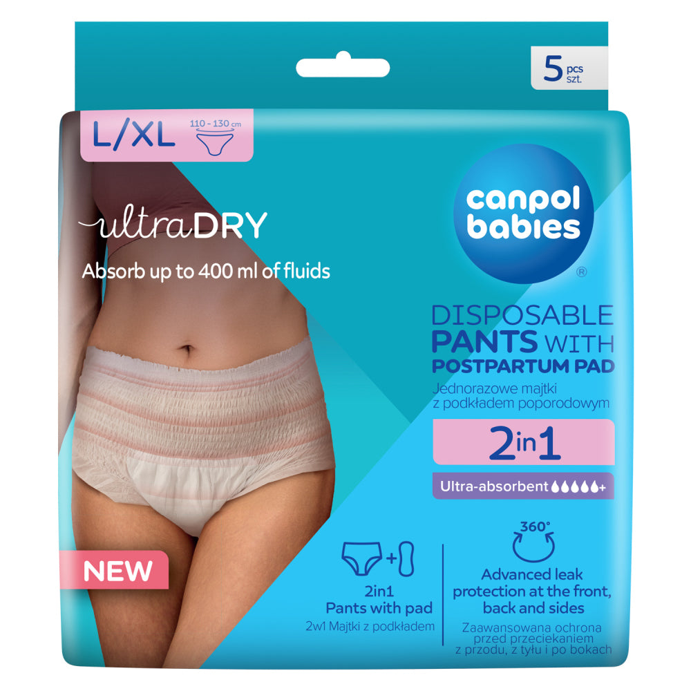 Canpol babies 2az1ben szülés utáni bugyipelenka L/XL 5db