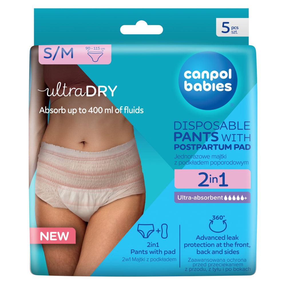 Canpol babies 2az1ben szülés utáni bugyipelenka S/M 5db