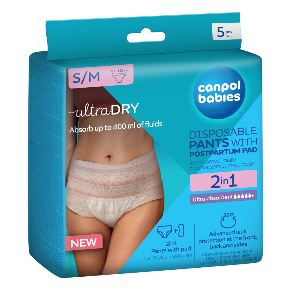 Canpol babies 2az1ben szülés utáni bugyipelenka S/M 5db