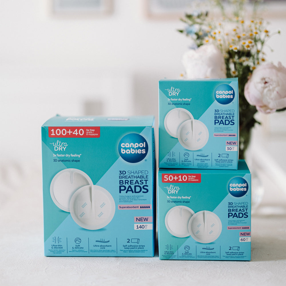 Canpol babies 3D-s légáteresztő csúszásgátlós eldobható melltartóbetét 50+10db