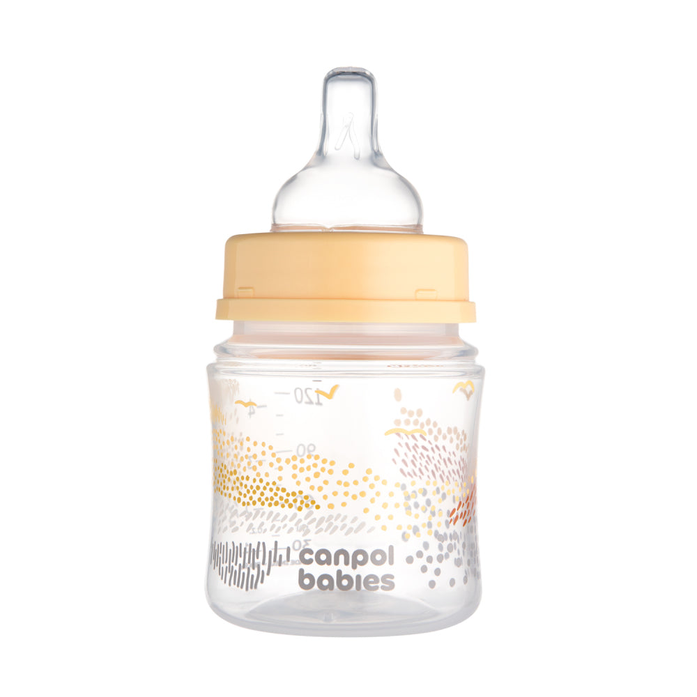 Canpol babies Anti-kólikás cumisüveg EasyStart MOUNTAINS 120ml bézs