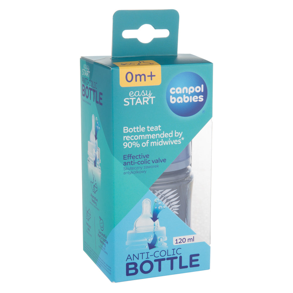 Canpol babies Anti-kólikás cumisüveg EasyStart GOLD 120ml kék