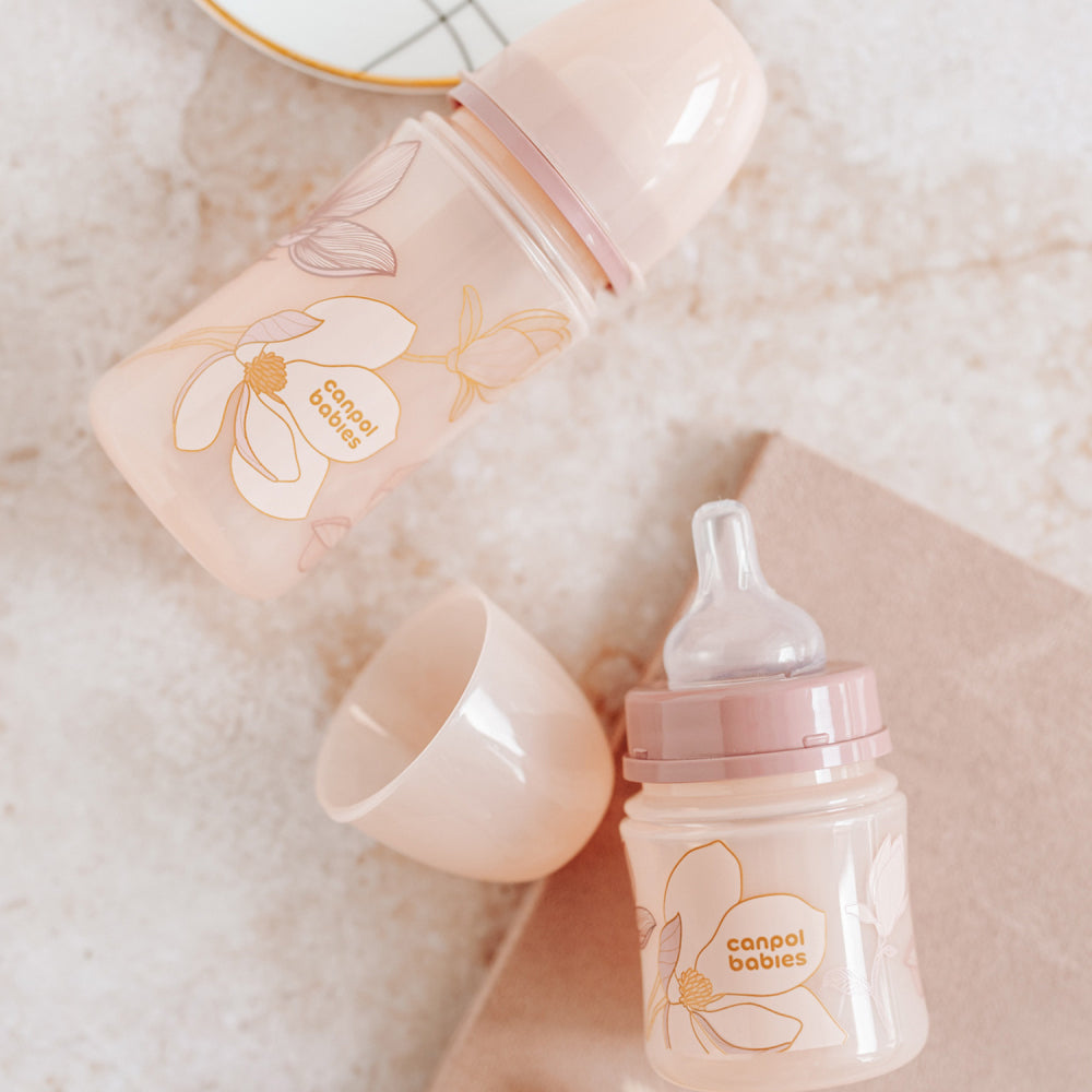 Canpol babies Anti-kólikás cumisüveg EasyStart GOLD 120ml pink