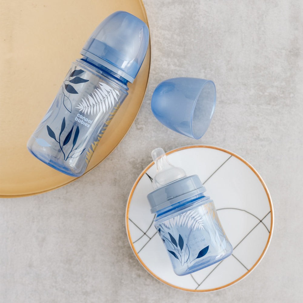 Canpol babies Anti-kólikás cumisüveg EasyStart GOLD 240ml kék