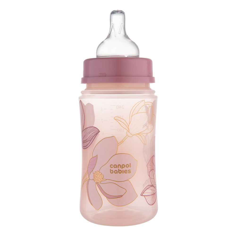 Canpol babies Anti-kólikás cumisüveg EasyStart GOLD 240ml pink