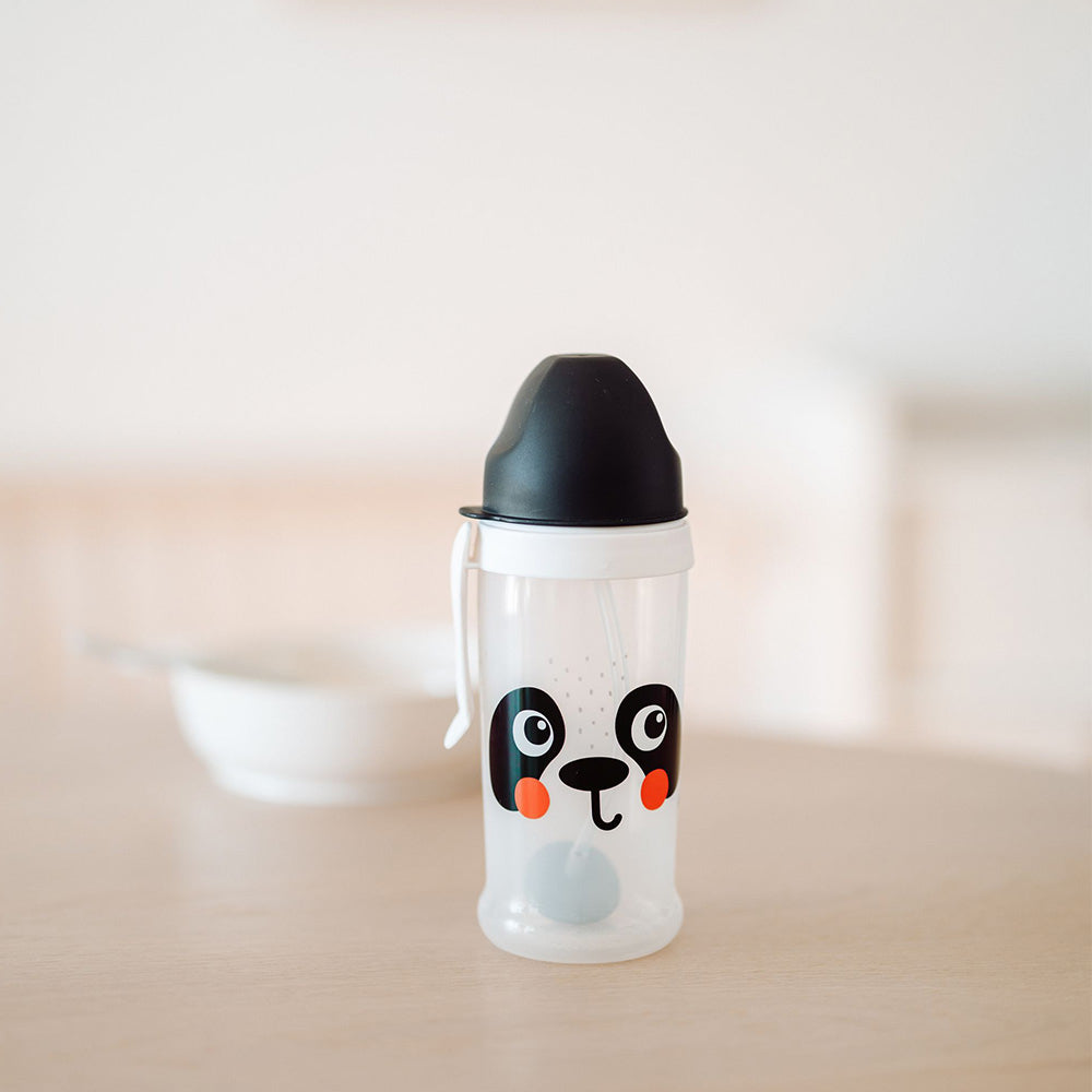 Canpol babies Cseppmentes sport itatópohár súlyozott szívószállal BabiesBoo 350ml panda