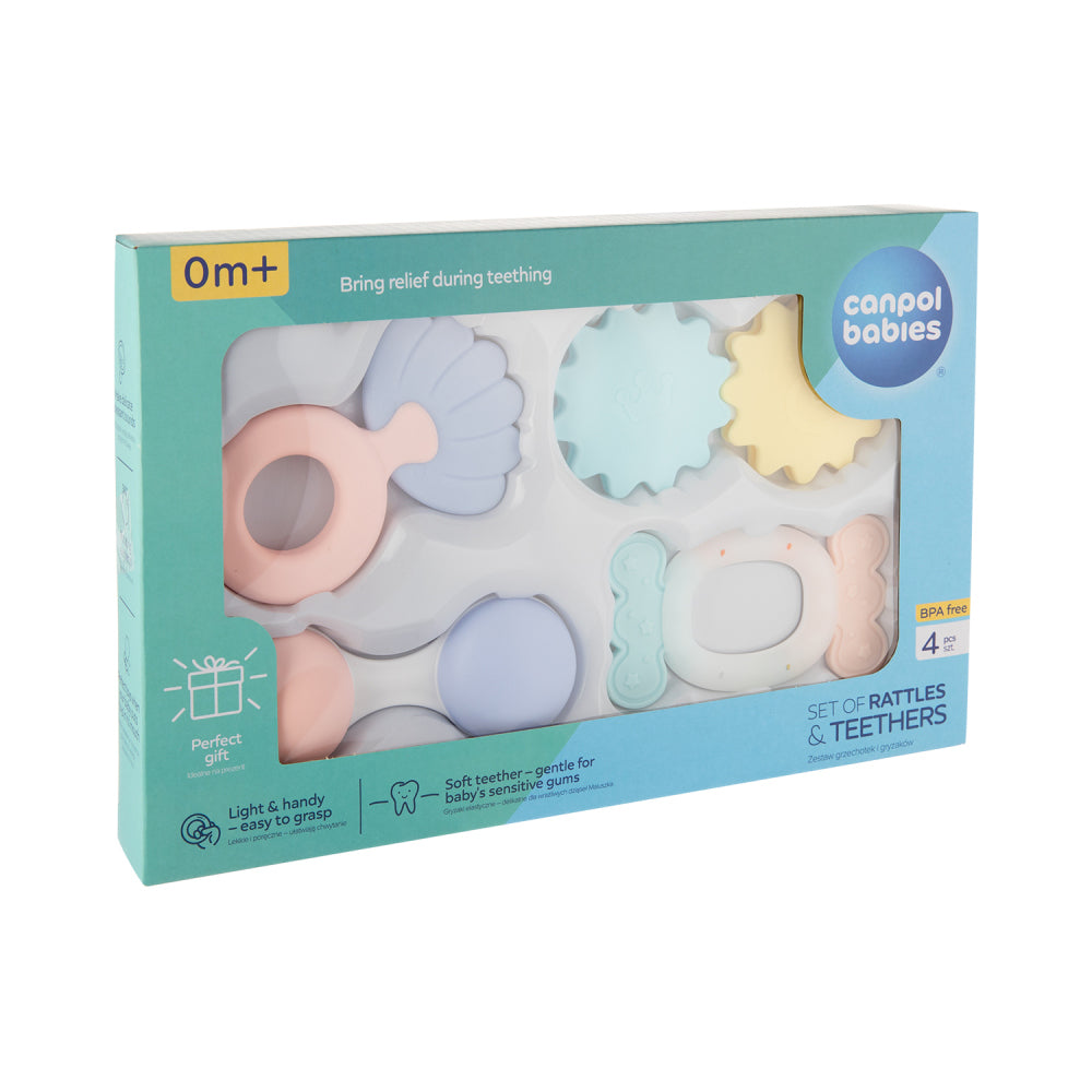Canpol babies Csörgő szett PASTEL 4db