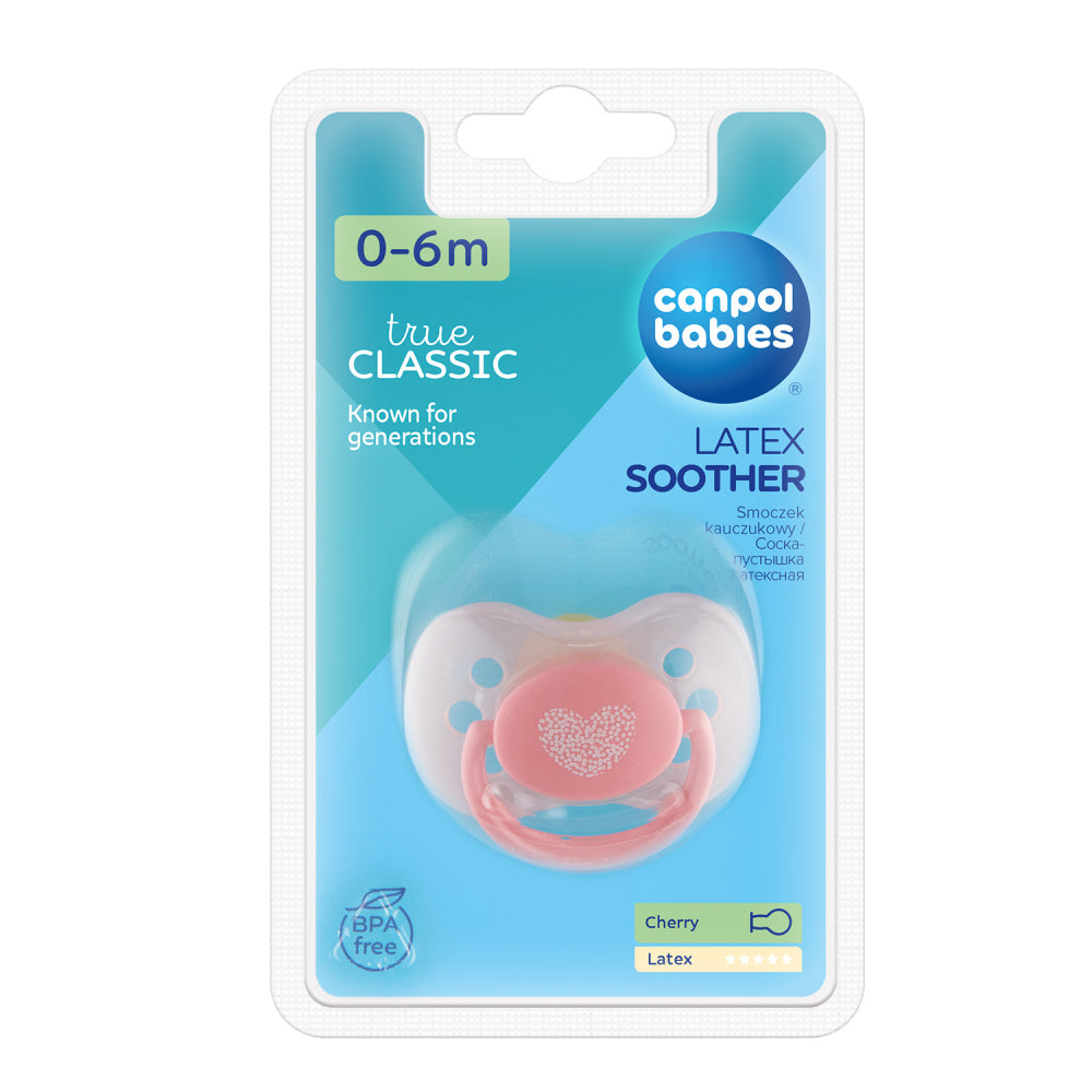 Canpol babies Kaucsuk cseresznye alakú cumi PASTELS 0-6hó 1db