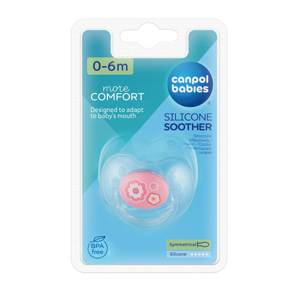 Canpol babies Szilikon szimmetrikus cumi 0-6hó NEWBORN BABY pink