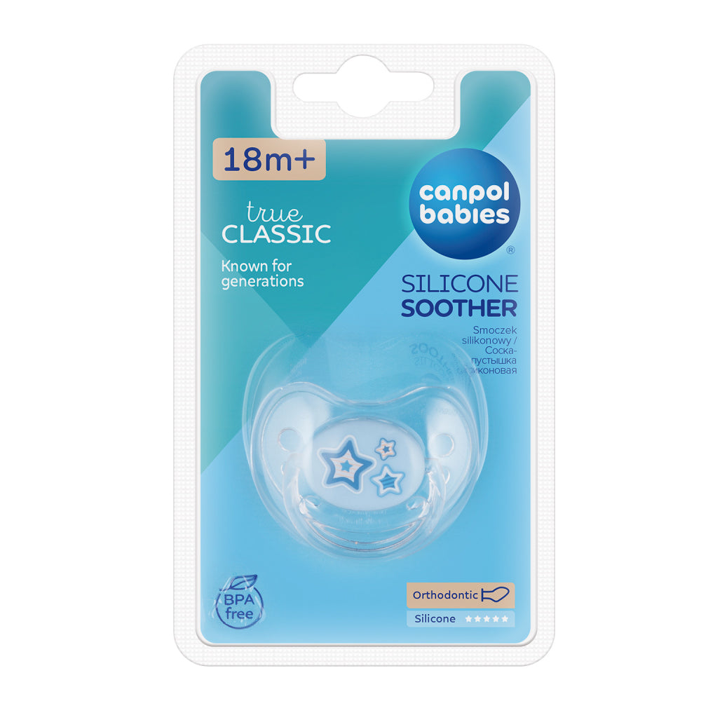 Canpol babies Szilikon anatómiai cumi 18hó+ NEWBORN BABY kék