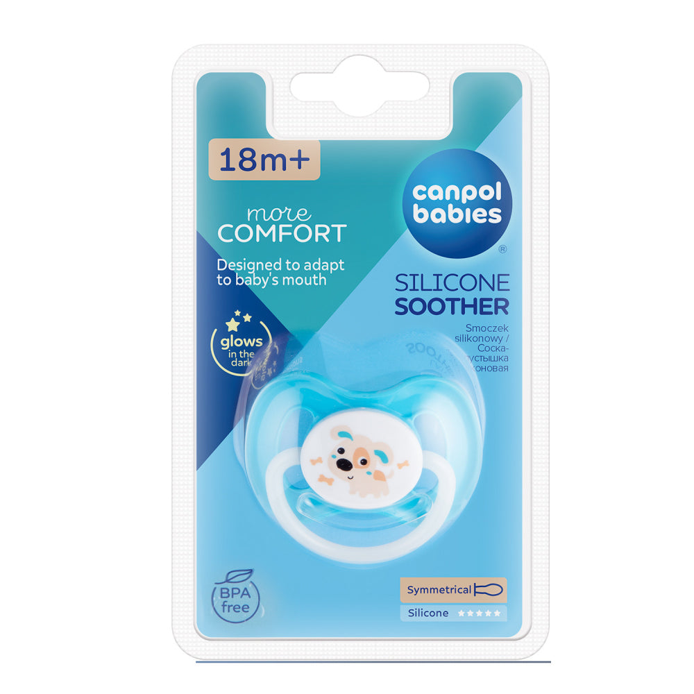 Canpol babies Szilikon szimmetrikus cumi BUNNY&COMPANY 18hó+ 1db türkiz