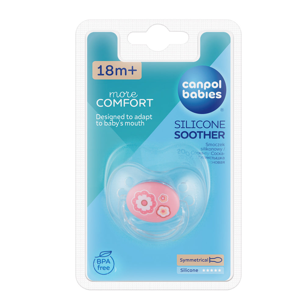 Canpol babies Szilikon szimmetrikus cumi 18hó+ NEWBORN BABY pink