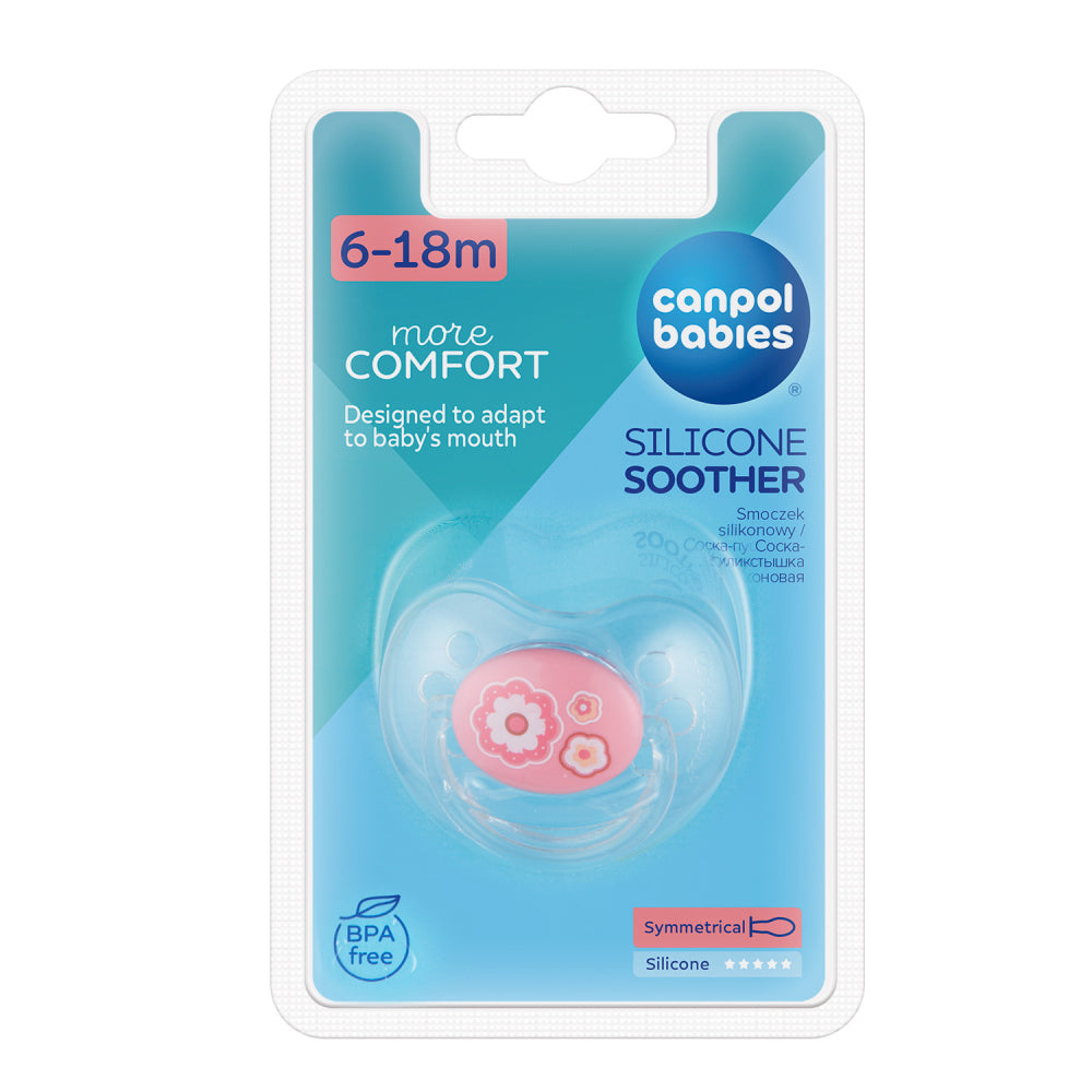 Canpol babies Szilikon szimmetrikus cumi 6-18hó NEWBORN BABY pink