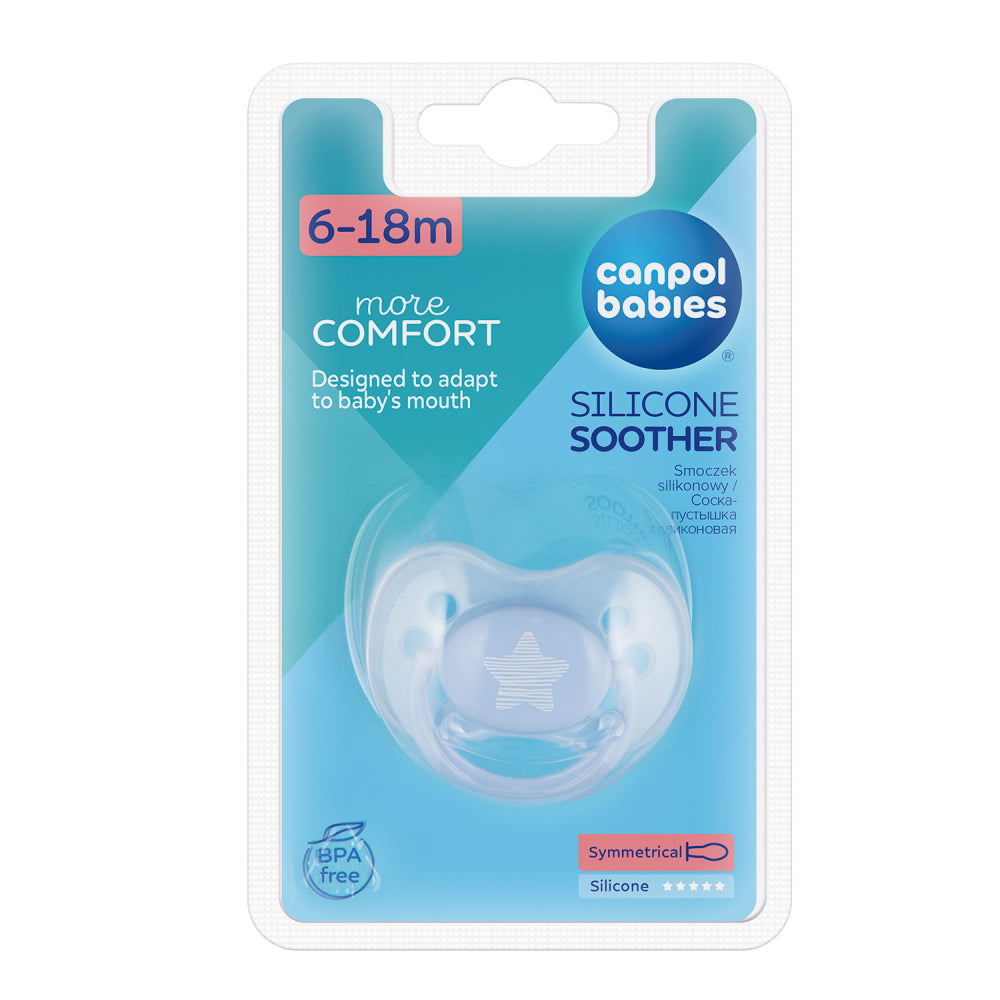 Canpol babies Szilikon szimmetrikus cumi 6-18hó PASTELS 1db