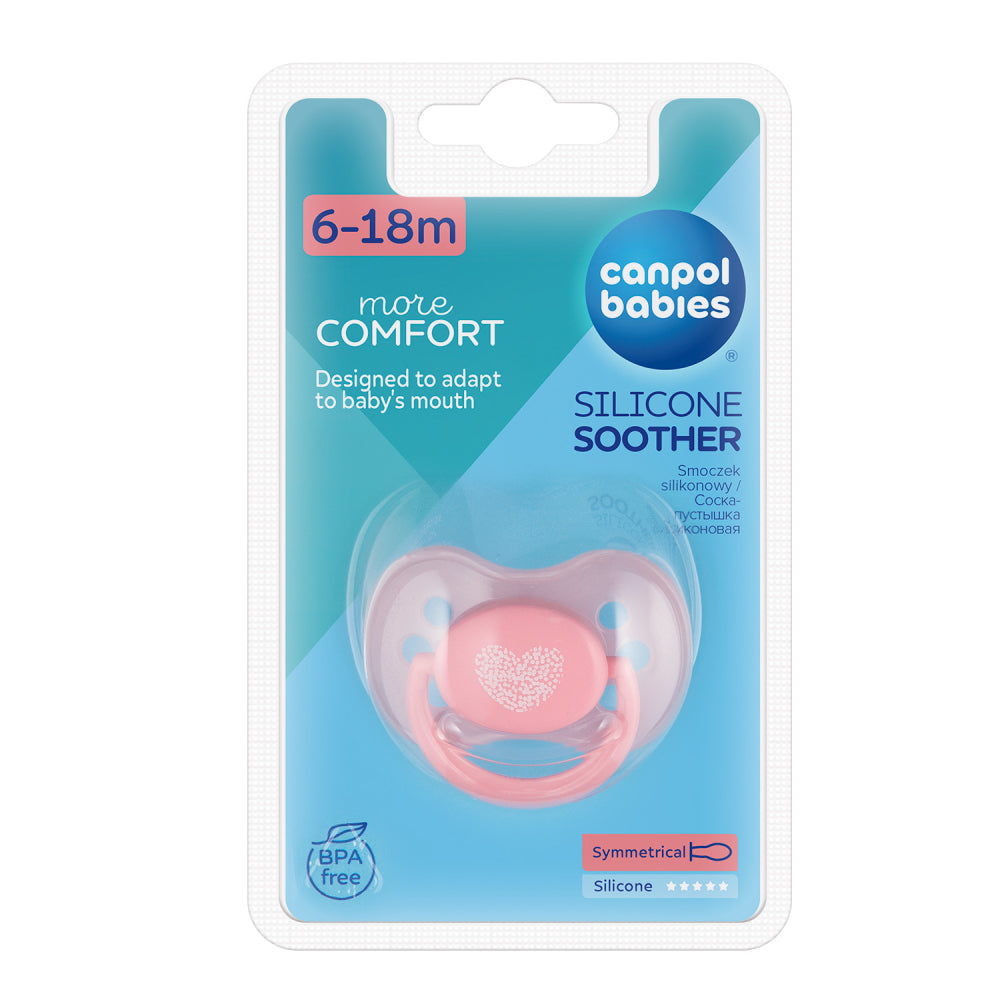 Canpol babies Szilikon szimmetrikus cumi 6-18hó PASTELS 1db
