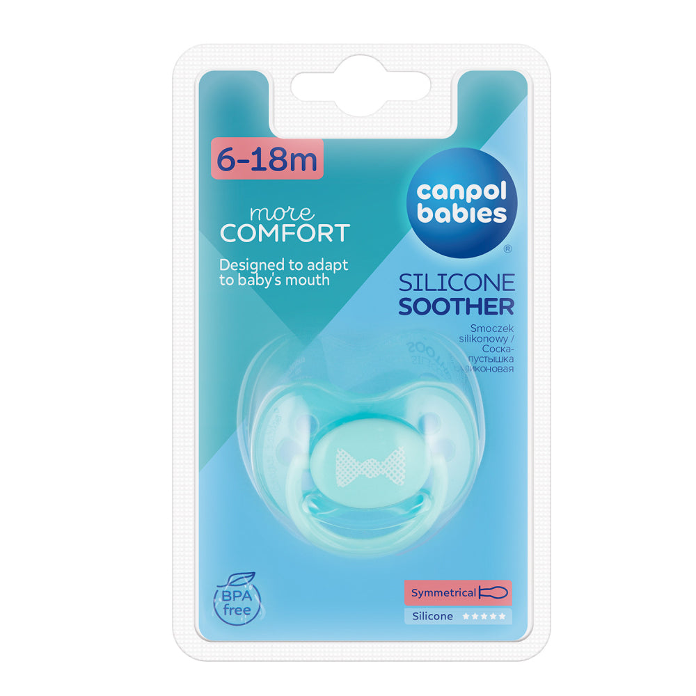 Canpol babies Szilikon szimmetrikus cumi 6-18hó PASTELS 1db