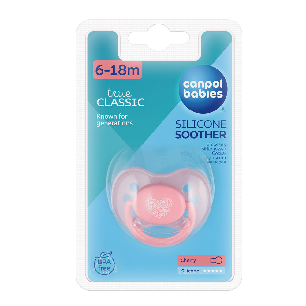 Canpol babies Szilikon cseresznye alakú cumi 6-18 hó PASTELS 1db