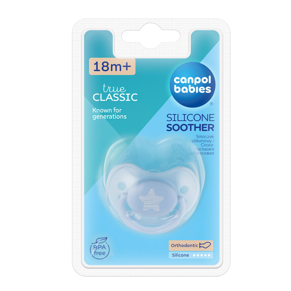Canpol babies Szilikon anatómiai cumi 18hó+ PASTELS 1db