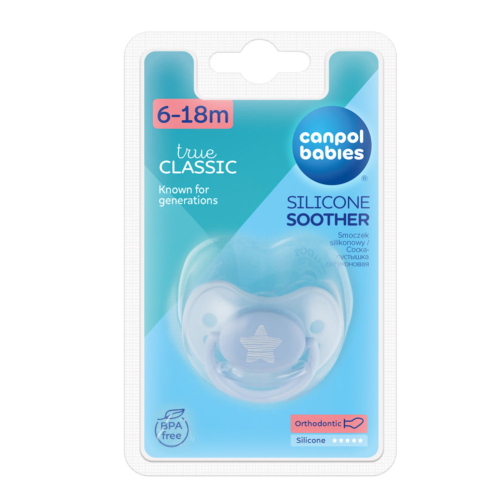 Canpol babies Szilikon anatómiai cumi 6-18hó PASTELS 1db