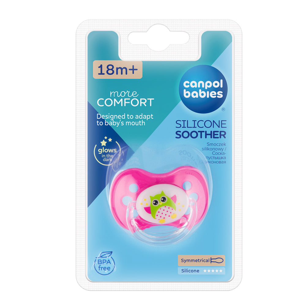 Canpol babies szilikon szimmetrikus cumi 18 hónapos kortól OWLS