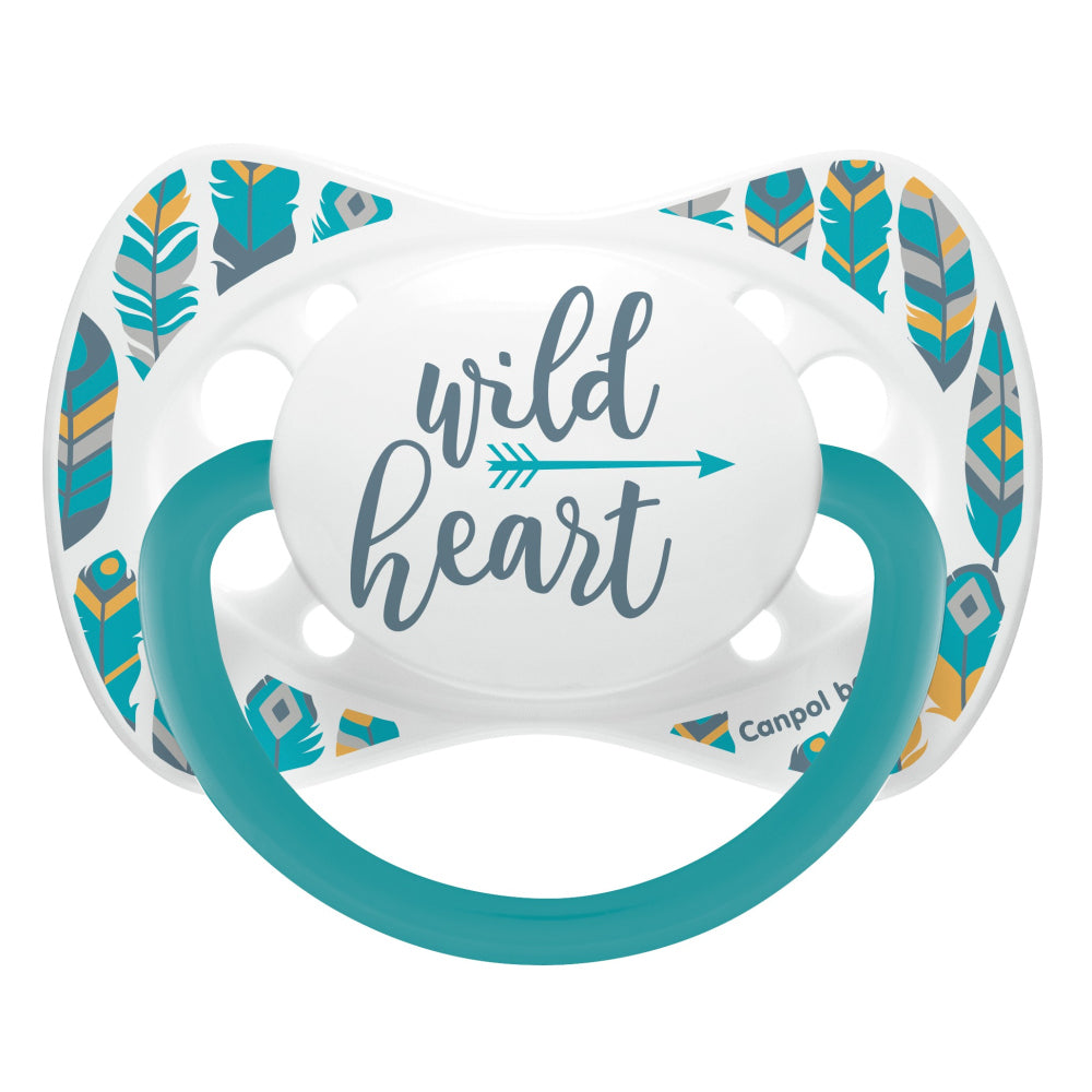 Canpol babies Szilikon szimmetrikus cumi TOYS 18hó+ WILD NATURE 1db türkiz