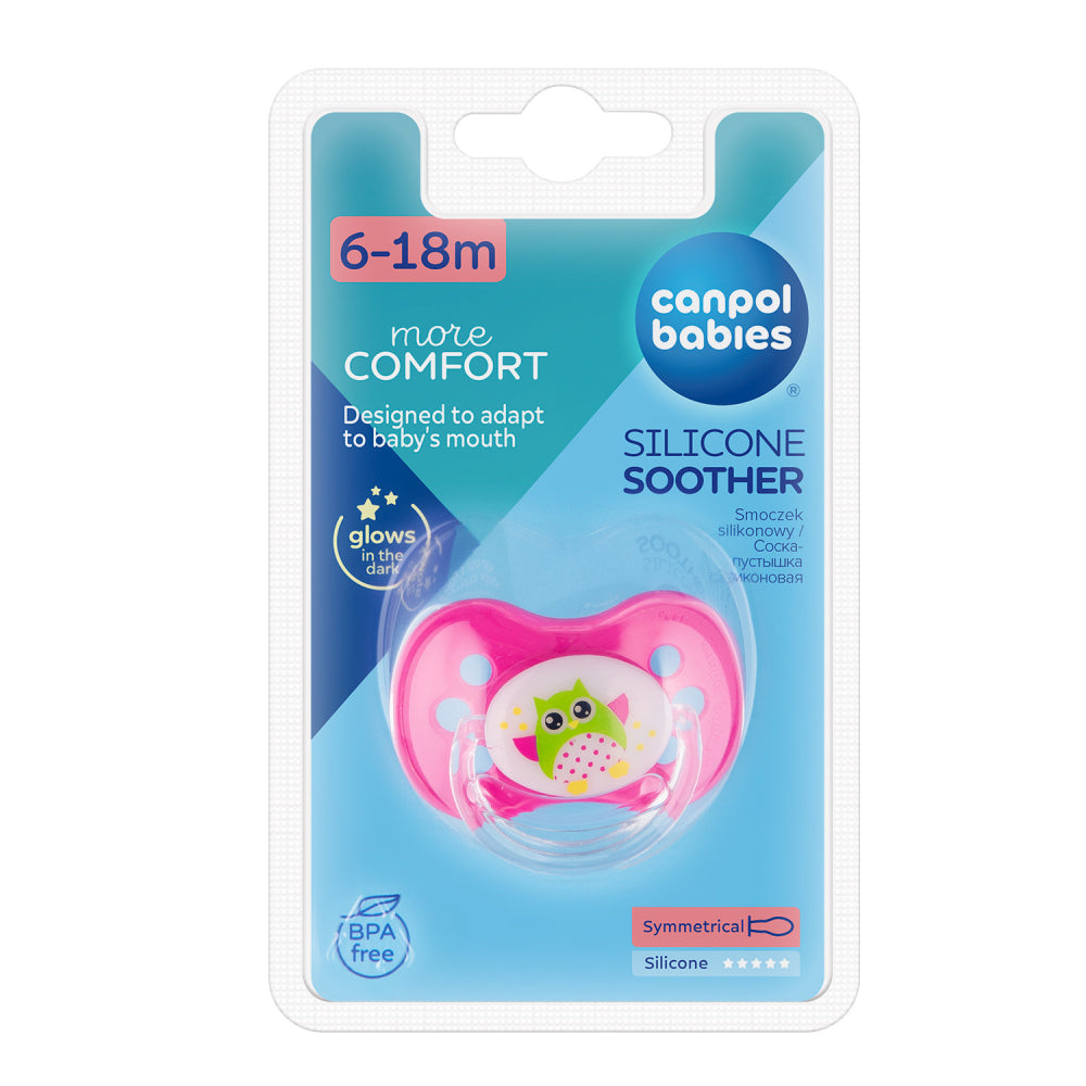 Canpol babies szilikon szimmetrikus cumi 6-tól 18 hónapos korig OWLS